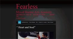 Desktop Screenshot of fearlessmmafighting.com