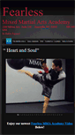 Mobile Screenshot of fearlessmmafighting.com
