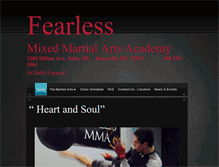 Tablet Screenshot of fearlessmmafighting.com